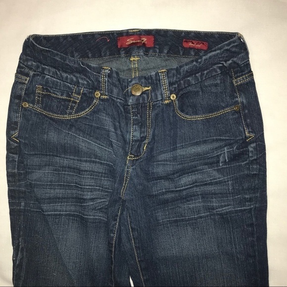 SEVEN7 Bootcut Blue Jeans 6 - Picture 5 of 7